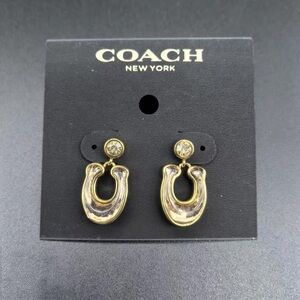 Coach Gold Horseshoe Earrings
